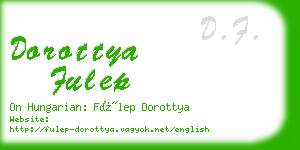 dorottya fulep business card